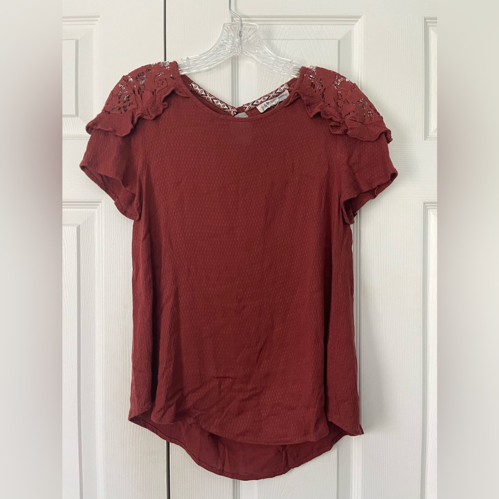 Rusty red dress top